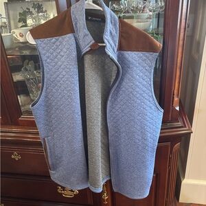 Daniel Cremieux Men's Quilted Vest in Blue and Brown